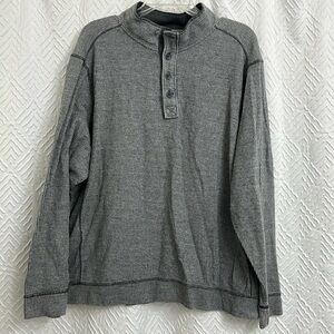 Tommy Bahama Men’s Alki Wave Ribbed Knit Gray Pullover Sweater XL